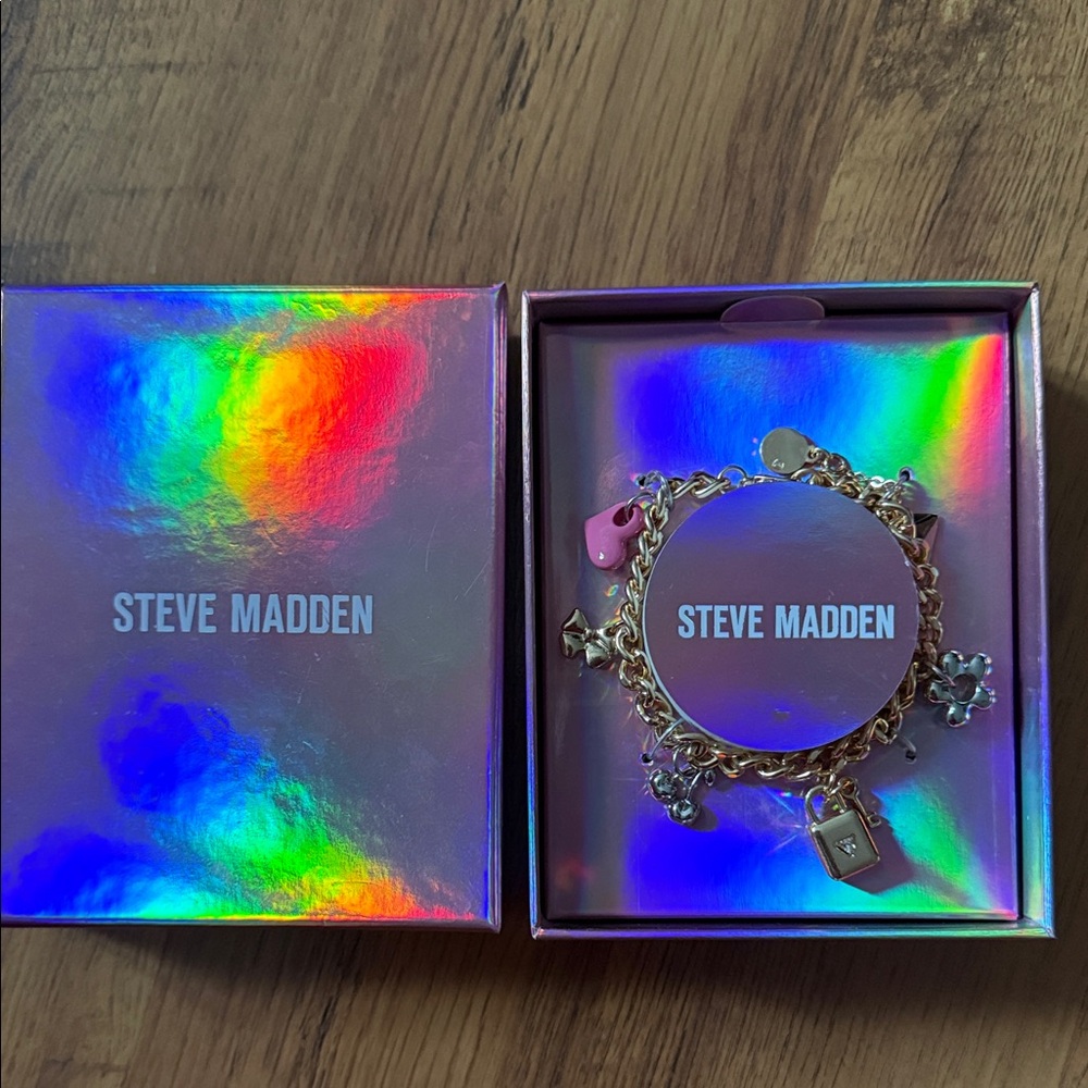 Steve Madden Gold Bracelet with Charms